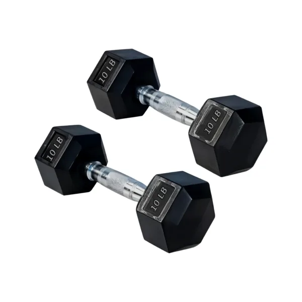 Par De Mancuernas Hexagonales De 10 Lbs