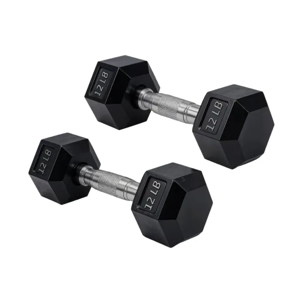 Par De Mancuernas Hexagonales De 12 Lbs