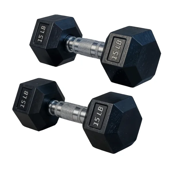 Par De Mancuernas Hexagonales De 15 Lbs