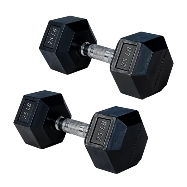 Par De Mancuernas Hexagonales De 25 Lbs