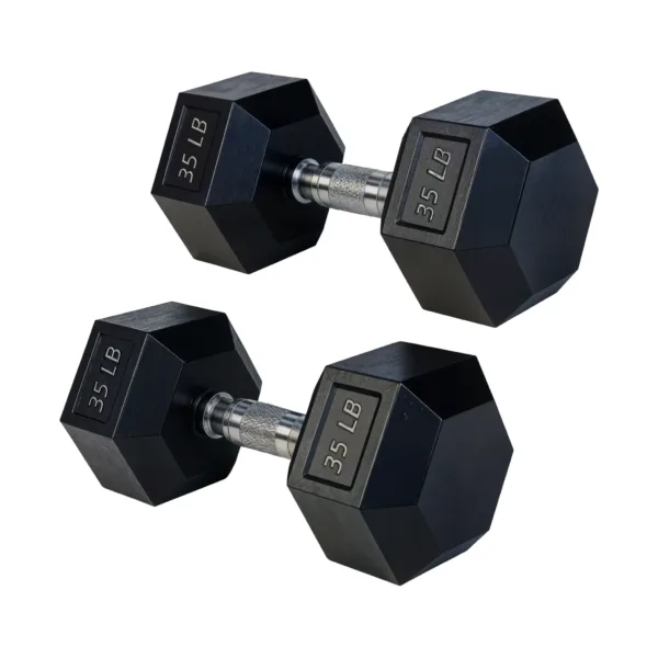 Par De Mancuernas Hexagonales De 35 Lbs