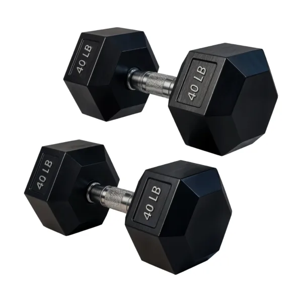 Par De Mancuernas Hexagonales De 40 Lbs