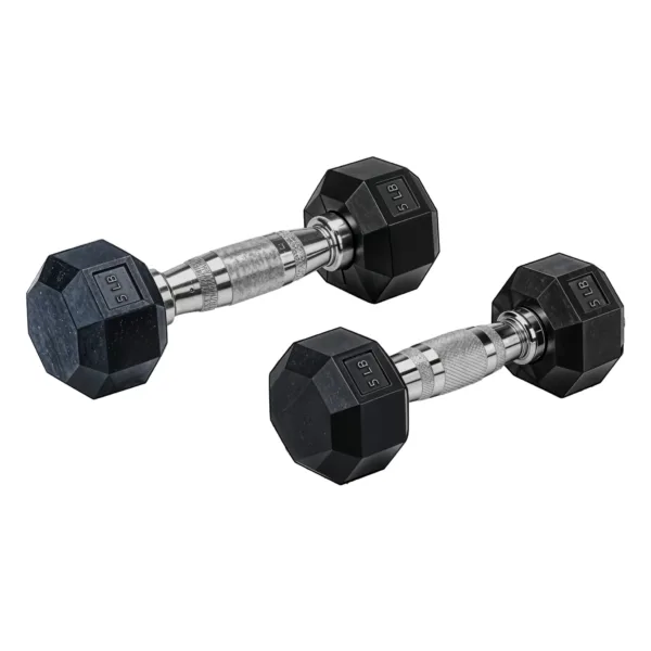 Par De Mancuernas Hexagonales De 5 Lbs