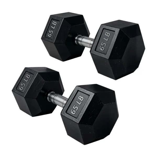 Par De Mancuernas Hexagonales De 65 Lbs