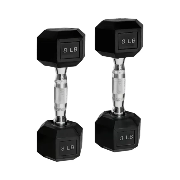Par De Mancuernas Hexagonales De 8 Lbs
